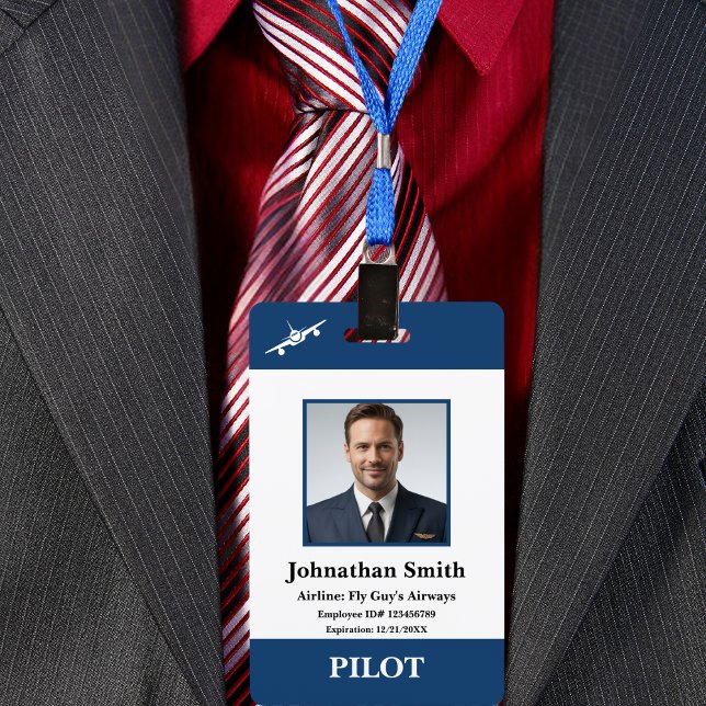 Company Professional Photo ID Security Pilot Badge (Creator Uploaded)