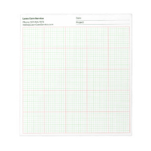 Company Project Name 10x10 Quad Ruled Notepad