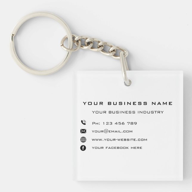 Company Promotional Personalized Keychain Example (Front)
