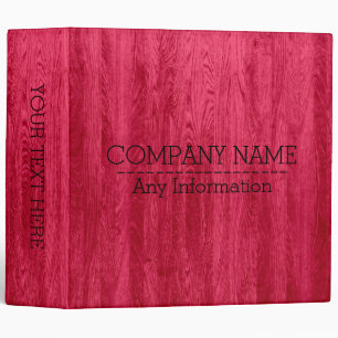 Company Red Wood Grain Texture Binder