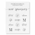 Company Sponsor Logos Elegant Event Backdrop Sign