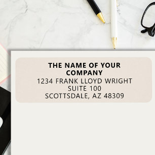 Company Stationary Custom Business Return Address