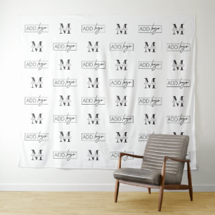 Company Step Repeat Two Logo Large Backdrop Banner Tapestry