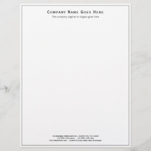 Company Template Thin Black Border Business Letterhead
