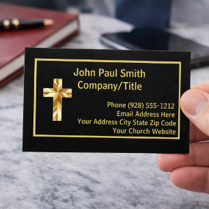 Company Title Classy Black Business Cards
