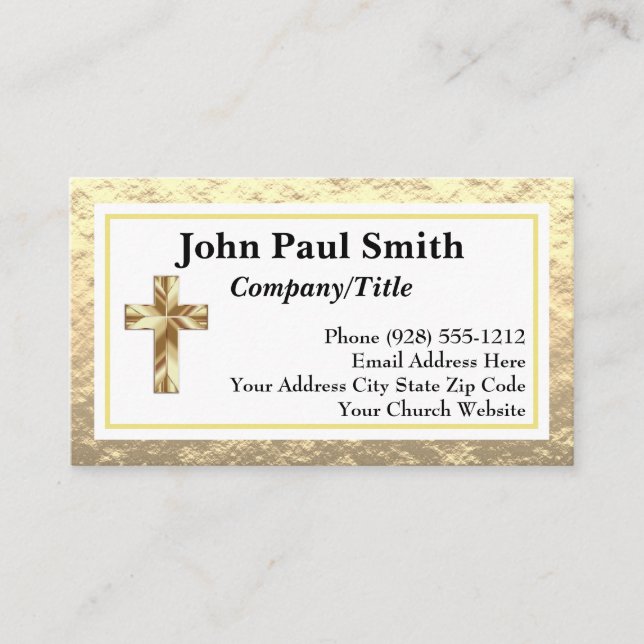 Company Title Gold And Black Business Cards (Front)