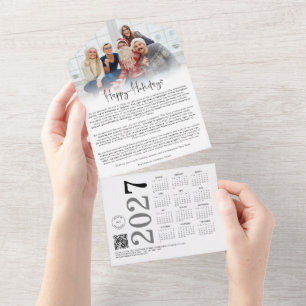 Company Update Logo Photo 2027 Calender Christmas All In One Invitation