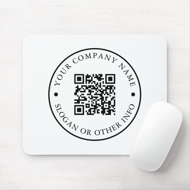 Company Website Link QR Code Business Promotional  Mouse Pad (With Mouse)