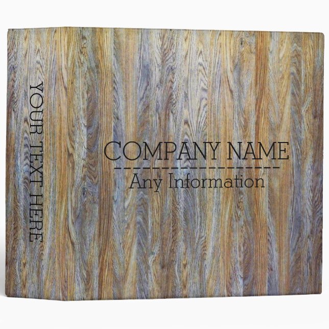 Company Wood Grain Texture #2 Binder (Front/Spine)