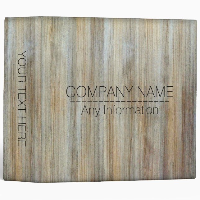 Company Wood Grain Texture #2 Binder (Front/Spine)