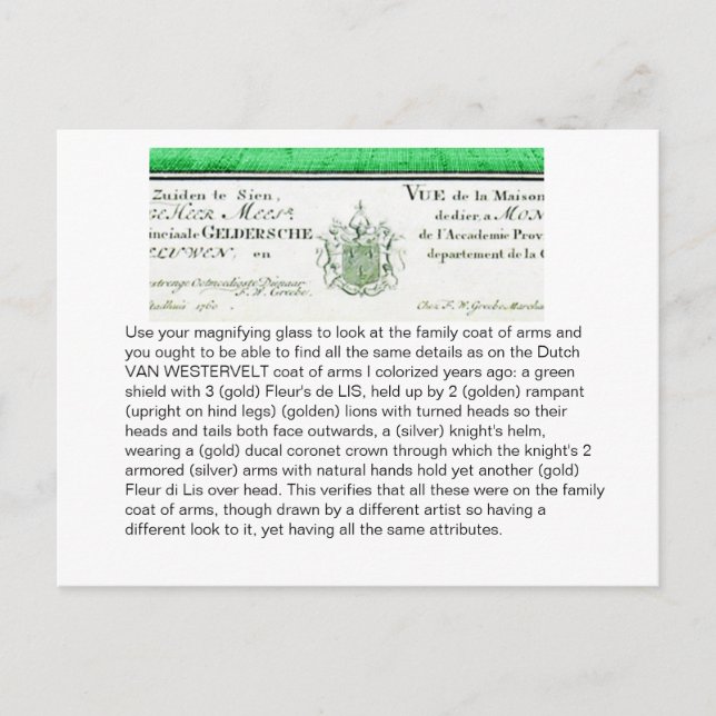 compare coats of arms details. postcard (Front)