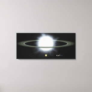 Comparison of the size of a hypergiant star canvas print