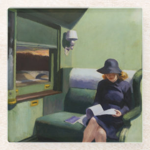 Compartment C, Car 293 by Edward Hopper Glass Coaster
