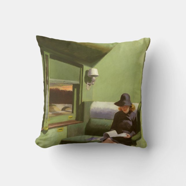 Compartment C, Car 293 Throw Pillow (Front)