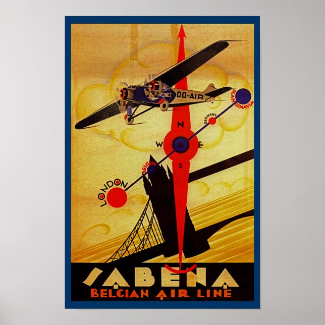 Compas Art déco Sabena (Devant)