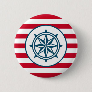Compass 2 Inch Round Button