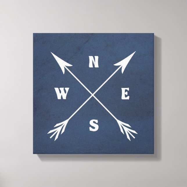 Compass arrows canvas print (Front)