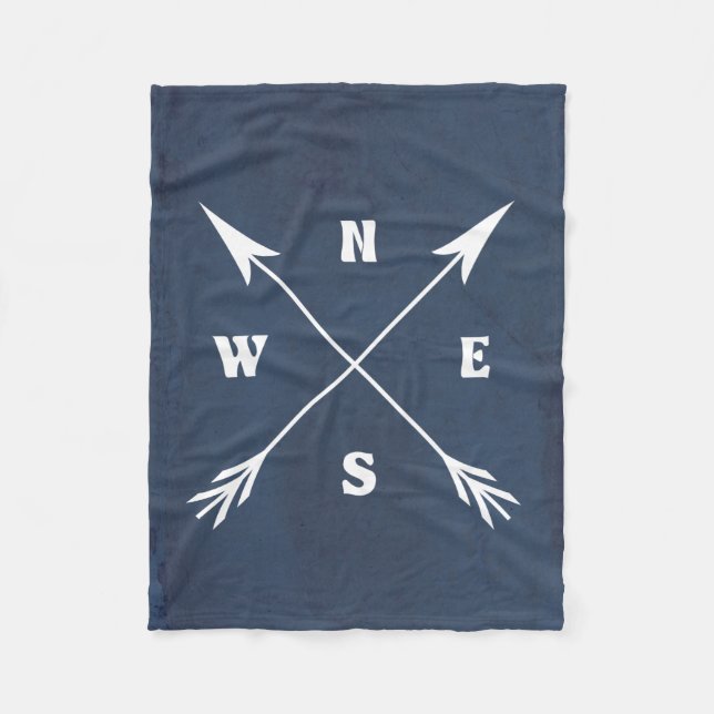 Compass arrows fleece blanket (Front)
