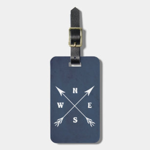 Compass arrows luggage tag