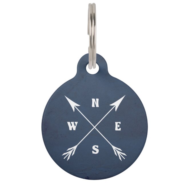 Compass arrows pet tag (Front)
