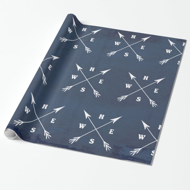 Compass arrows wrapping paper (Unrolled)