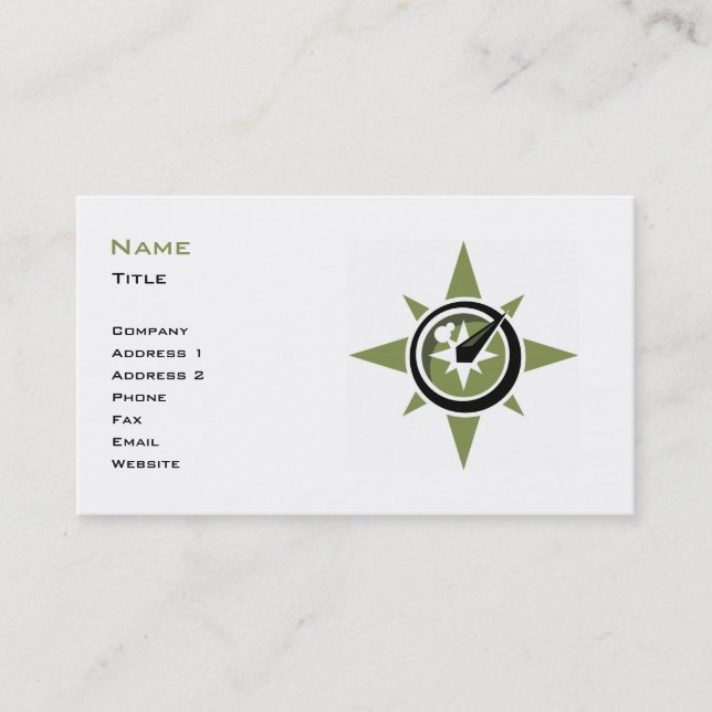 Compass Business Card Template (Front)