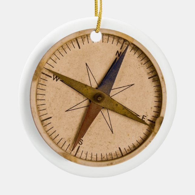 compass ceramic ornament (Front)