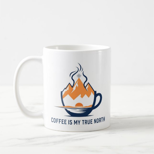 Compass Coffee Mug – True North (Left)