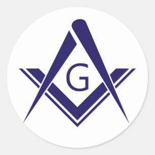 compass freemason guild mason organization sign sy classic round sticker