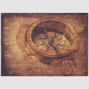 Compass Grunge 20x30 Decoupage Tissue Paper