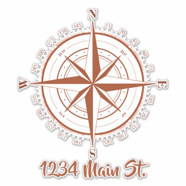 Compass mailbox sticker (Front)