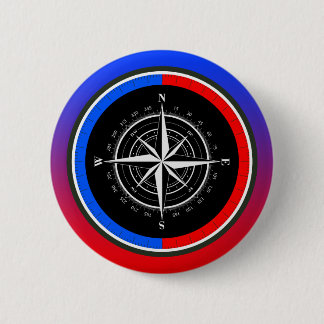 Compass Navigation 2 Inch Round Button