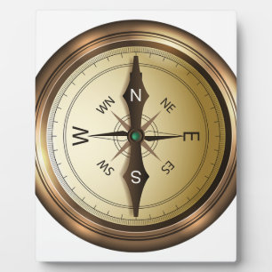 Compass North South East West Plaque