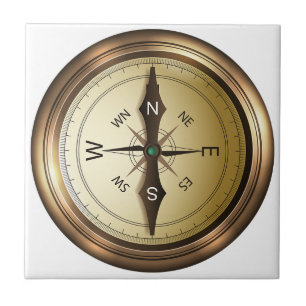 Compass North South East West Tile