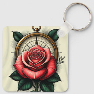 Compass of Love and Bliss Keychain