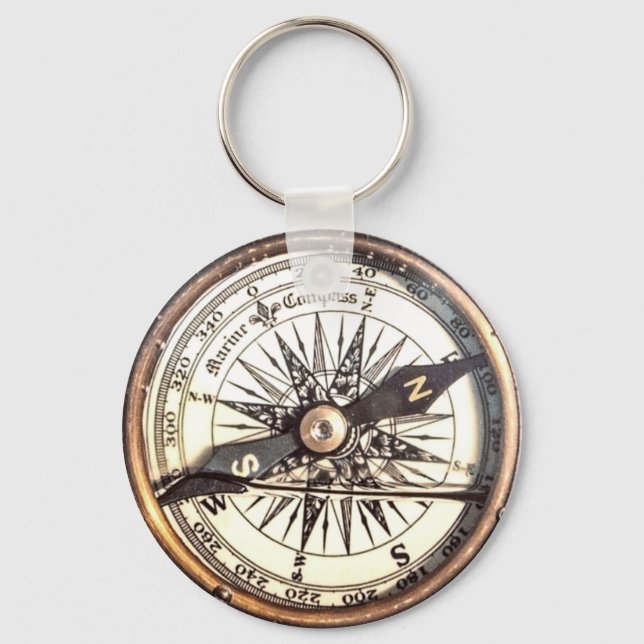 Compass on Water Keychain (Front)