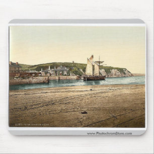 Compass Point, Bude, Cornwall, England vintage Pho Mouse Pad