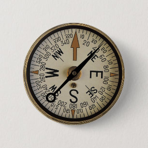 Compass Rose 1 2 Inch Round Button