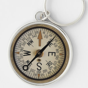 Compass Rose 1 Keychain