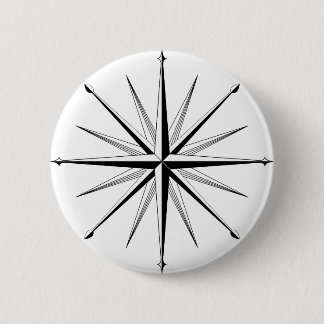 Compass Rose 2 Inch Round Button