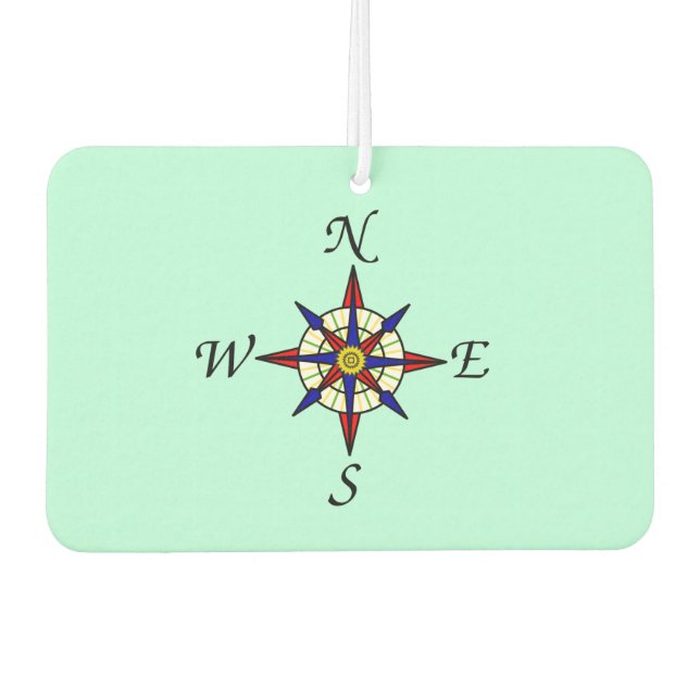 Compass Rose Car Air Freshener (Front)