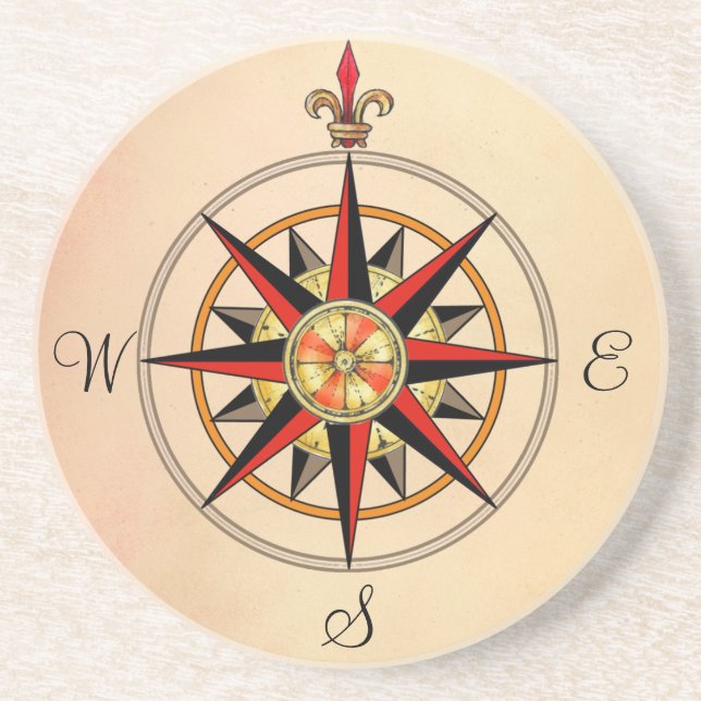 Compass Rose Coaster (Front)