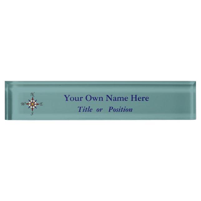 Compass Rose custom Nameplate (Front)