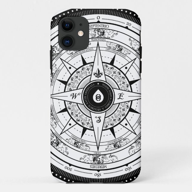 Compass Rose - Iphone5 Case (White) (Back)