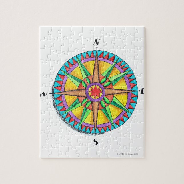 Compass Rose Jigsaw Puzzle (Vertical)