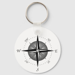 Compass Rose Keychain