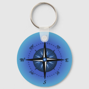 Compass Rose Keychain