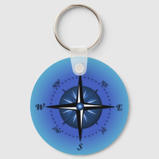 Compass Rose Keychain (Front)