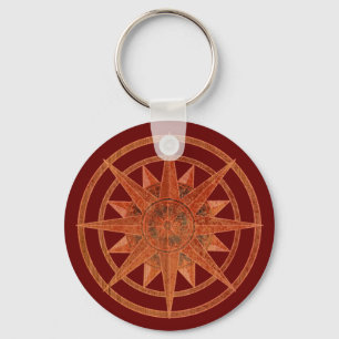 Compass Rose Keychain