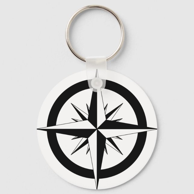 Compass Rose Keychain (Front)